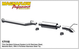 MAGNAFLOW PERF EXHAUST 17115 MagnaFlow Performance Exhaust 17115 Cat-Back Exhaust for 2005-2012 Toyota Tacoma 4.0L