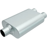 MAGNAFLOW PERF EXHAUST R20402 Rumble Aluminizd Muffler 3in Center/Dual 2.5 Out