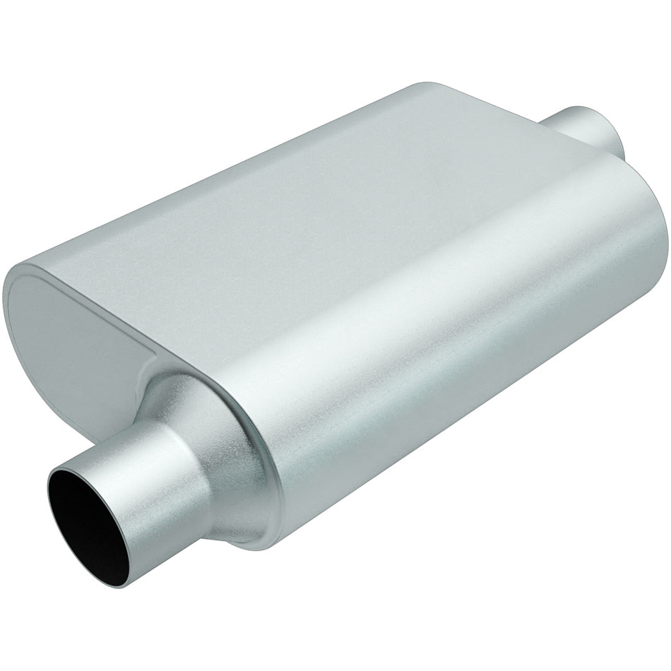 MAGNAFLOW PERF EXHAUST R23041 Rumble Aluminizd Muffler 3in Offset In/Center Out