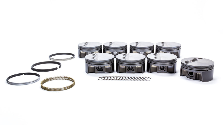 MAHLE PISTONS 197725150 MAHLE PISTONS SBC FT PowerPak Piston Set with 4.050 Inch Bore and Flat Top Design