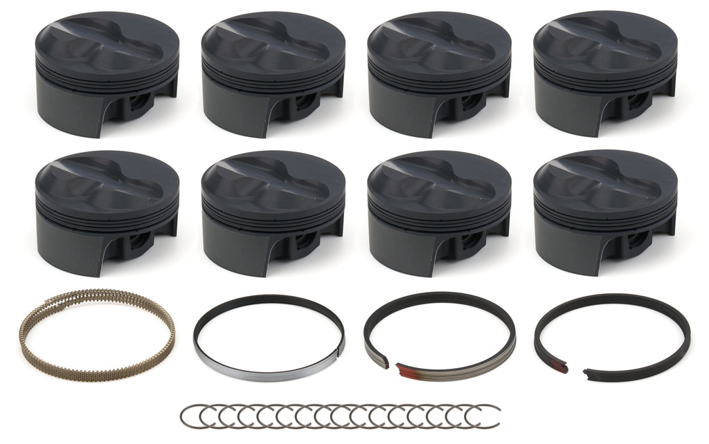 MAHLE PISTONS 197836045 MAHLE PISTONS SBC Dome PowerPak Piston Set with 4.145-Inch Bore and +12cc Displacement
