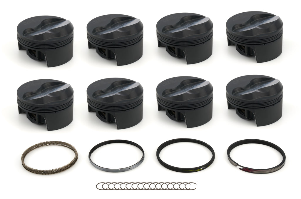 MAHLE PISTONS 930167530 MAHLE Pistons 930167530 SBC ASCS 360 Sprint Forged Dome Piston and Ring Set – 4.030 in Bore