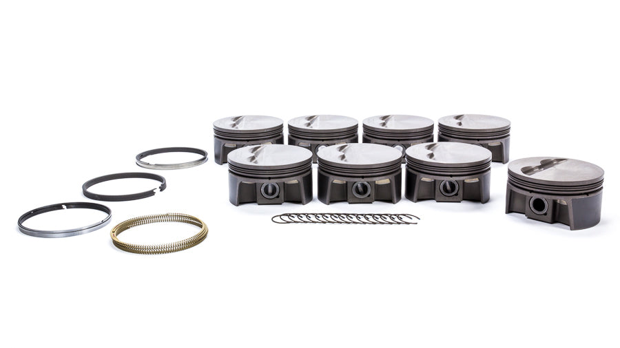 MAHLE PISTONS 930200160 MAHLE Pistons SBC FT PowerPak Piston Set with 4.060-Inch Bore and Forged Flat Top Design