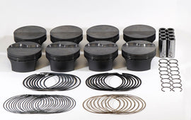 MAHLE PISTONS 930226730 MAHLE PISTONS LSX PowerPak Forged Flat Top Piston Set with 4.130 Inch Bore for GM LS-Series Engines