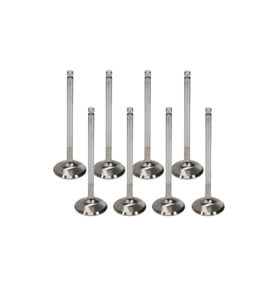 MANLEY 11505-8 MANLEY SBC Race Series Exhaust Valves Set of 8 - 1.500 inch Head Diameter, 11/32 inch Valve Stem, 5.035 inch Length