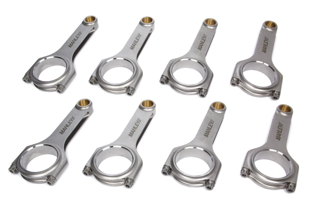 MANLEY 15051R-8 6.125 4340 H-Beam Rod Set - GM LS