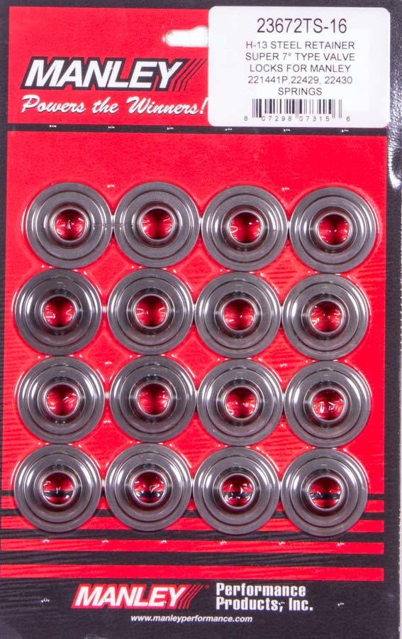 MANLEY 23672TS-16 Super 7 H-13 Lwt Valve Spring Retainers