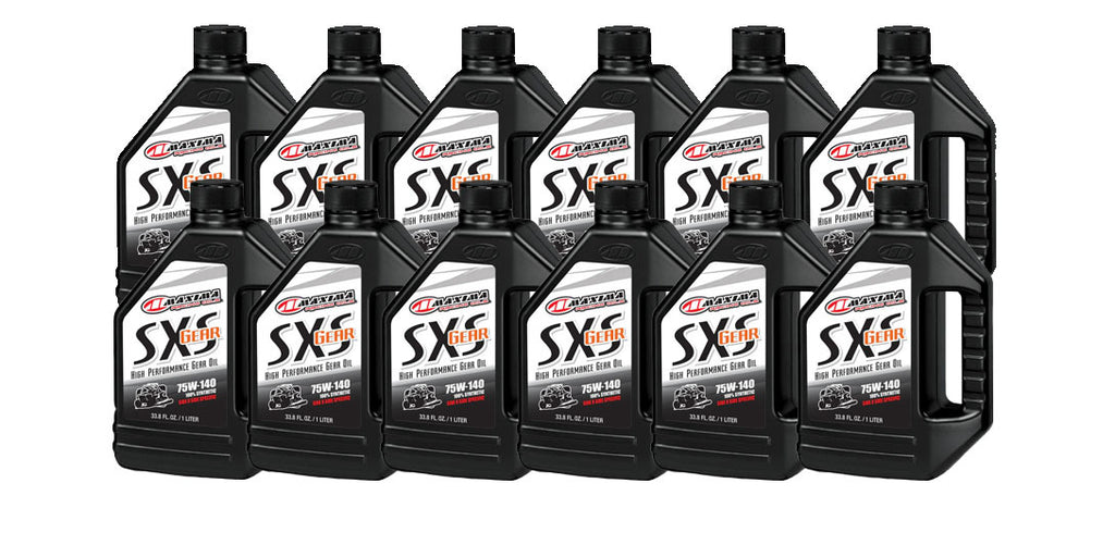 MAXIMA RACING OILS 40-46901 MAXIMA RACING OILS SXS Synthetic Gear Oil 75W140 - 12 Pack of 1 Liter Bottles