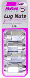 MCGARD 64033 Lug Nuts M14x1.5 4 Pack Chrome Bulge Seat