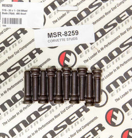 MOSER ENGINEERING 8259 7/16-20 x 1-3/4 Wheel Studs (10pk) .480 Knurl