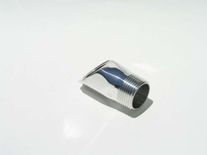 MEZIERE WP1045U Fitting Adapter - 45 Deg w/1in NPT - Polished