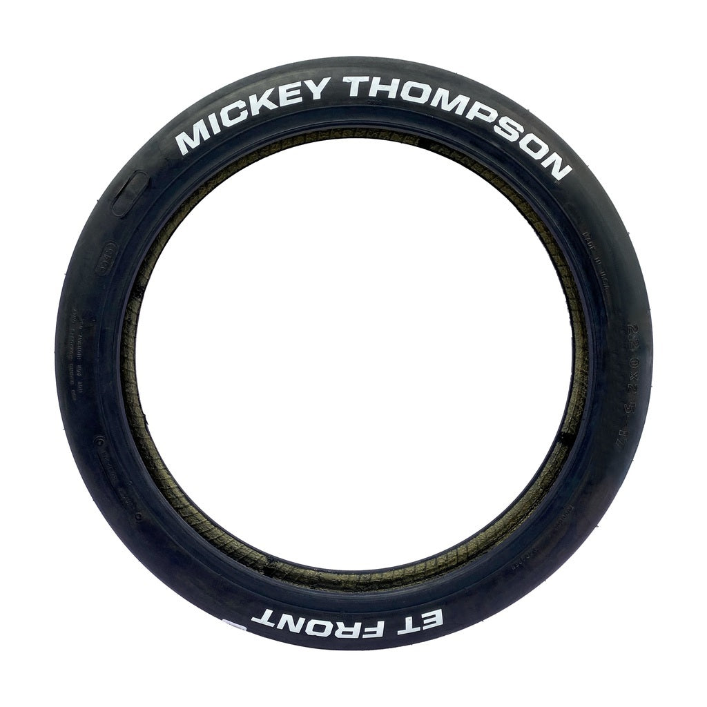 MICKEY THOMPSON 872102006 Mickey Thompson 872102006 ET Drag Front Tire 22.0/2.5-17 Bias-Ply White Letter Sidewall