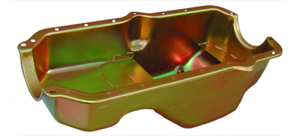 MILODON 30780 MILODON AMC V8 Oil Pan Stock Replacement Rear Sump - 5 Quart Steel Oil Pan with Cadmium Finish
