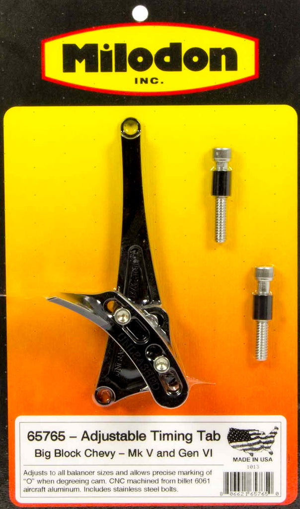 MILODON 65765 BBC Timing Pointer - Gen V/VI 6-8in Balancer