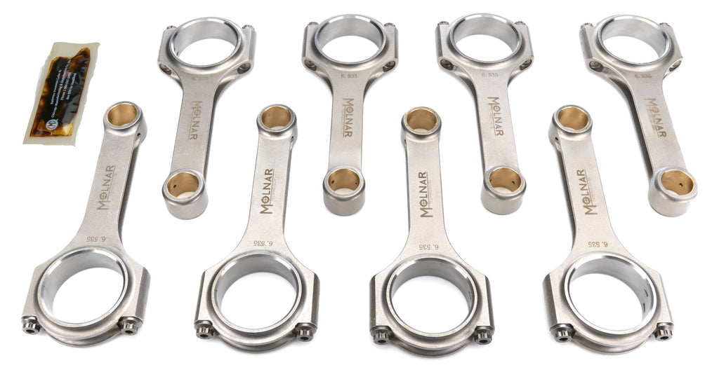 MOLNAR TECHNOLOGIES CH6535VTB8-A MOLNAR TECHNOLOGIES 6.535 in H-Beam Connecting Rod Set for Big Block Chevy - Part CH6535VTB8-A