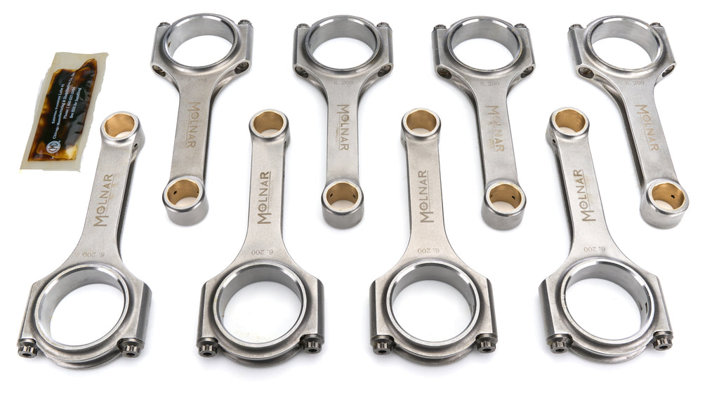 MOLNAR TECHNOLOGIES DH6200TLB-T8-A MOLNAR TECHNOLOGIES 6.200 H-Beam Connecting Rod Set for Gen III Hemi Engines