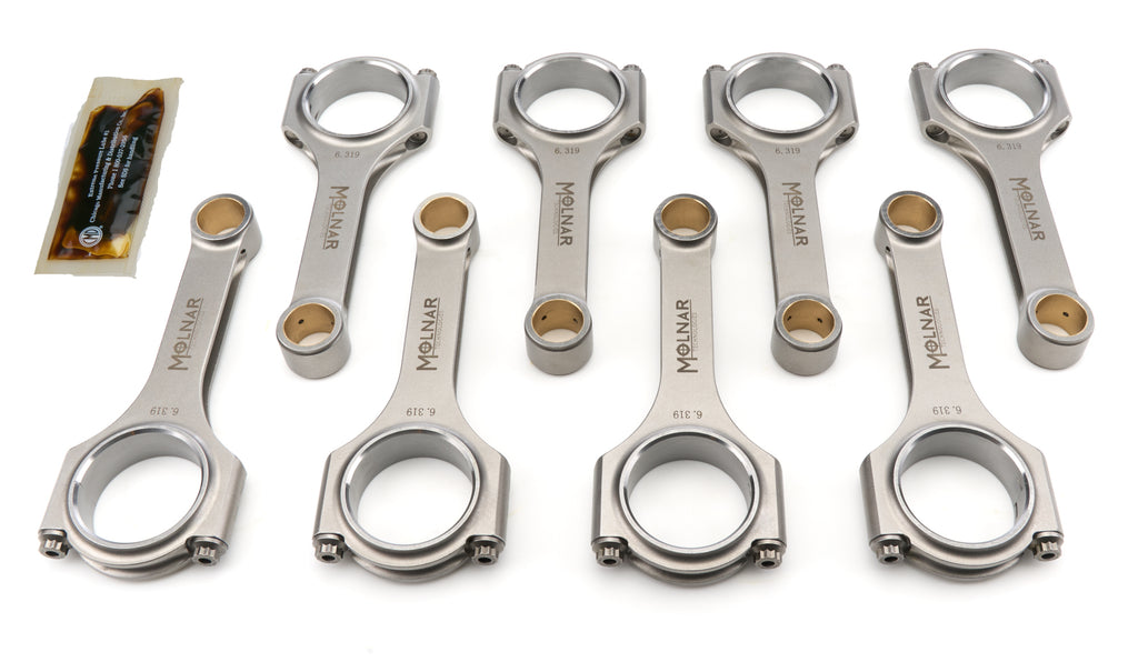 MOLNAR TECHNOLOGIES FH6319RTB-T8-A MOLNAR TECHNOLOGIES 6.319 H-Beam Connecting Rod Set for Ford 7.3L Godzilla