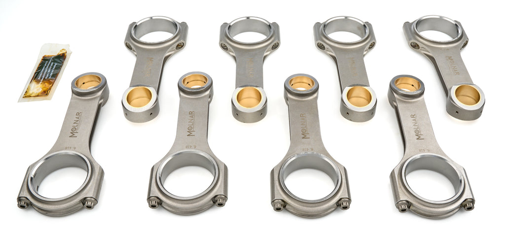 MOLNAR TECHNOLOGIES GH6418APZB8-A MOLNAR TECHNOLOGIES 6.418 in H-Beam Connecting Rod Set for GM Duramax Diesel with ARP2000 Bolts