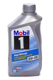 MOBIL 1 120455 5w20 High Mileage Oil Case 6x1 Qt Bottles