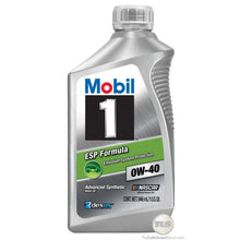 Load image into Gallery viewer, MOBIL 1 124798-1 0w40 ESP Oil 1 Quart