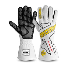 MOMO AUTOMOTIVE ACCESSORIES GUPERFOWHT10 Gloves Peformance White Medium 10 FIA