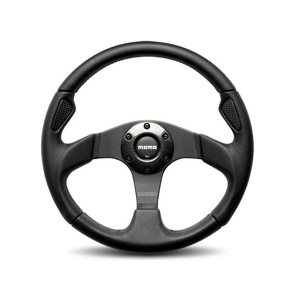 MOMO AUTOMOTIVE ACCESSORIES JET35BK0B Jet Steering Wheel Leath er / Airleather 350mm