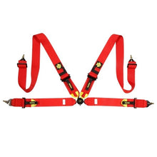 Load image into Gallery viewer, MOMO AUTOMOTIVE ACCESSORIES M040303RD MOMO Automotive Accessories Corsa 4-Point Racing Harness with Camlock Buckle, Red