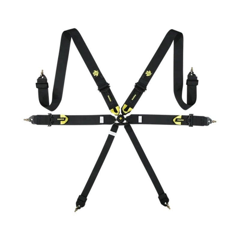MOMO AUTOMOTIVE ACCESSORIES M060303BK MOMO Automotive Accessories Corsa 6-Point Harness with Camlock - Black, Part #M060303BK