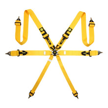 Load image into Gallery viewer, MOMO AUTOMOTIVE ACCESSORIES M060303YL MOMO Automotive Accessories Corsa 6 Point Camlock Harness – Yellow, Clip-In, FIA Approved