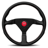 MOMO AUTOMOTIVE ACCESSORIES MCL32BK3B Monte Carlo 320 Steering Leather Red Stich