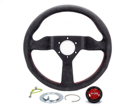 MOMO AUTOMOTIVE ACCESSORIES MCL35AL3B Monte Carlo 350 Steering Wheel Leather Red Stitch