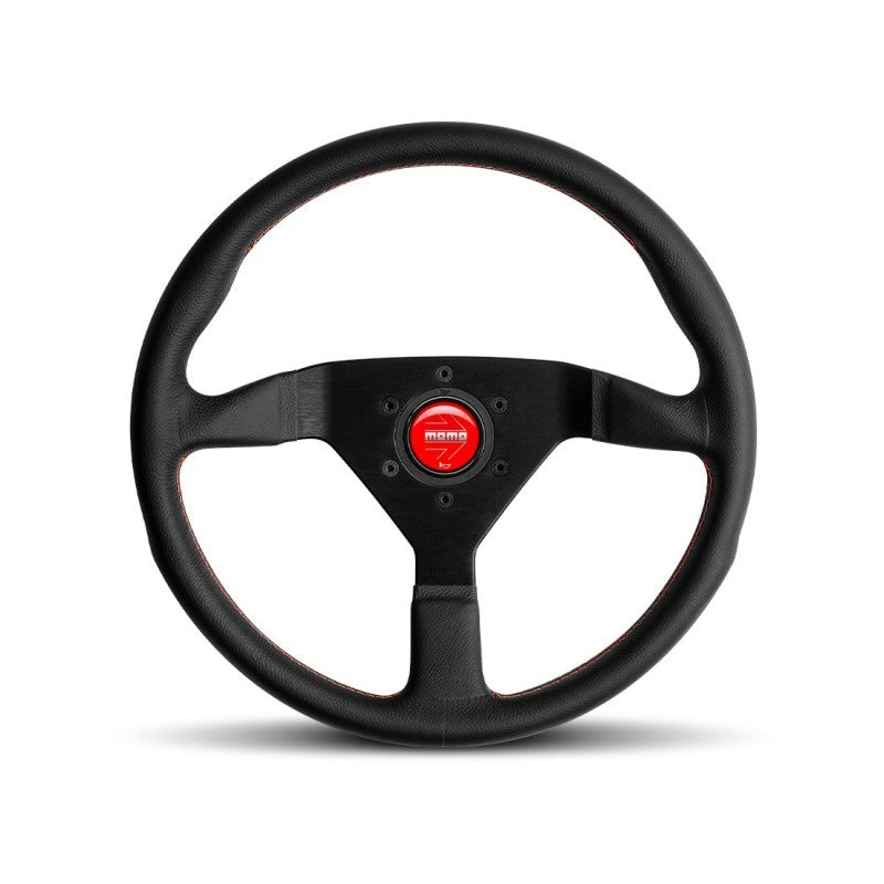 MOMO AUTOMOTIVE ACCESSORIES MCL35BK3B Monte Carlo 350 Steering Leather Red Stich