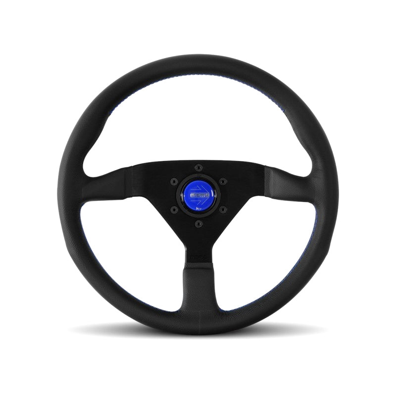 MOMO AUTOMOTIVE ACCESSORIES MCL35BK6B Monte Carlo 350 Steering Wheel Leather Blue Stich