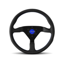 MOMO AUTOMOTIVE ACCESSORIES MCL35BK6B Monte Carlo 350 Steering Wheel Leather Blue Stich