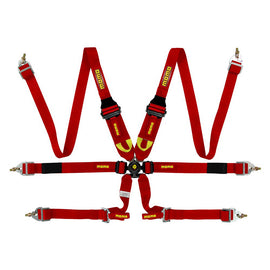 MOMO AUTOMOTIVE ACCESSORIES MO1255120001 MOMO Automotive Accessories Corsa 6-Point Racing Harness with Cam Lock - Red, Part #MO1255120001