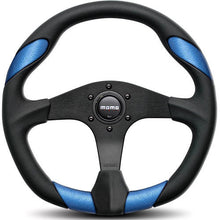 Load image into Gallery viewer, MOMO AUTOMOTIVE ACCESSORIES QRK35BK0BU Quark Steering Wheel Polyurethane Blue Insert