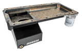 MOROSO 20138 LS Front Sump Steel Oil Pan w/Oil Filter Adapter