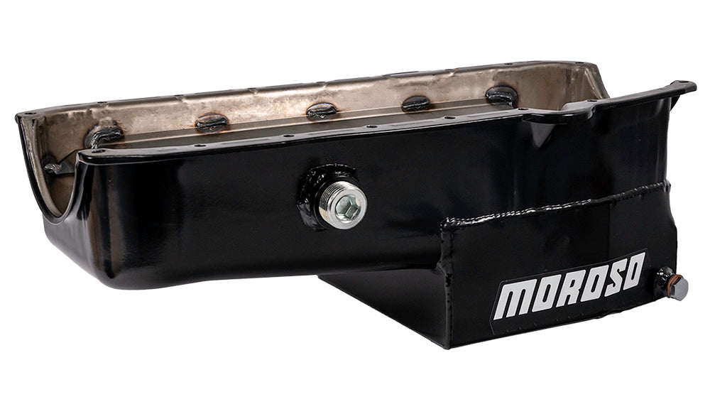 MOROSO 21322 SBC C/T Oil Pan - 7qt. LH Dipstick w/Ins. Bung