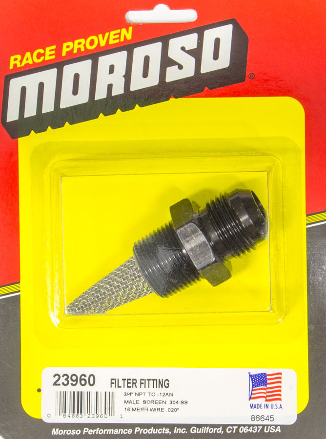 MOROSO 23960 Filter Fitting-3/4in NPT -12AN Male