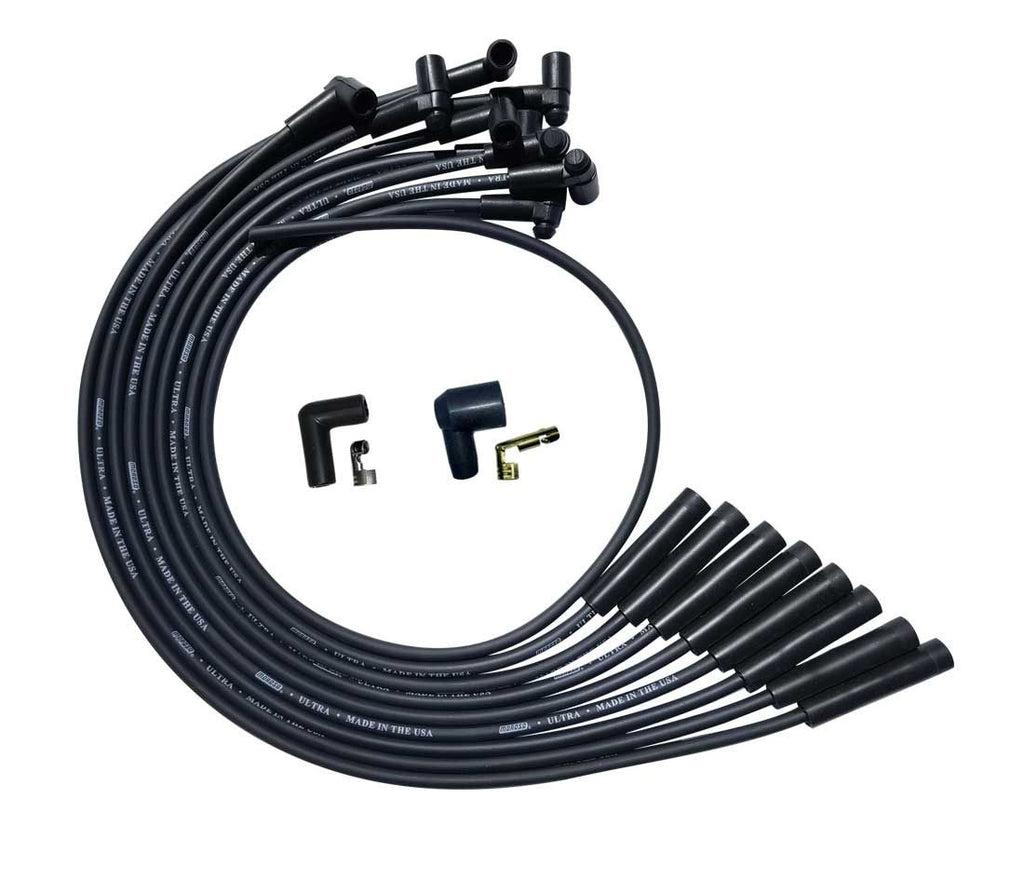 MOROSO 51040 Ultra Plug Wire Set BBC Over V/C Black