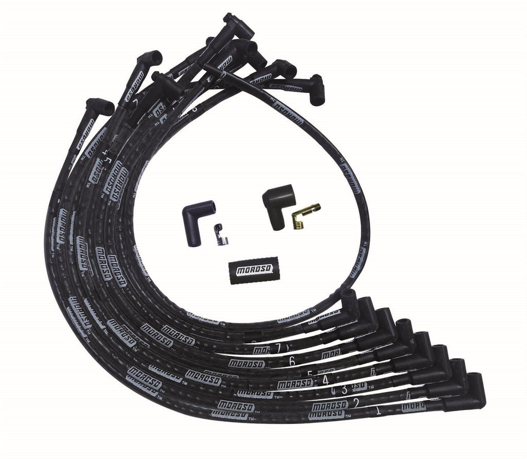 MOROSO 51525 Ultra Plug Wire Set SBC Over V/C Black