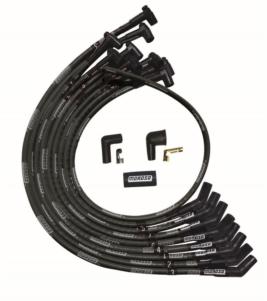 MOROSO 51527 Ultra Plug Wire Set SBC Over V/C Black