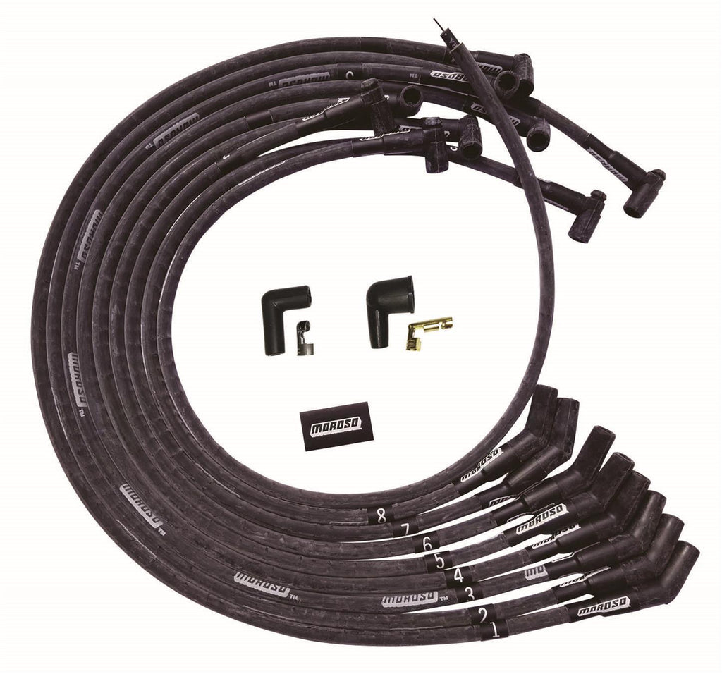 MOROSO 51545 Ultra Plug Wire Set BBC Under V/C Black