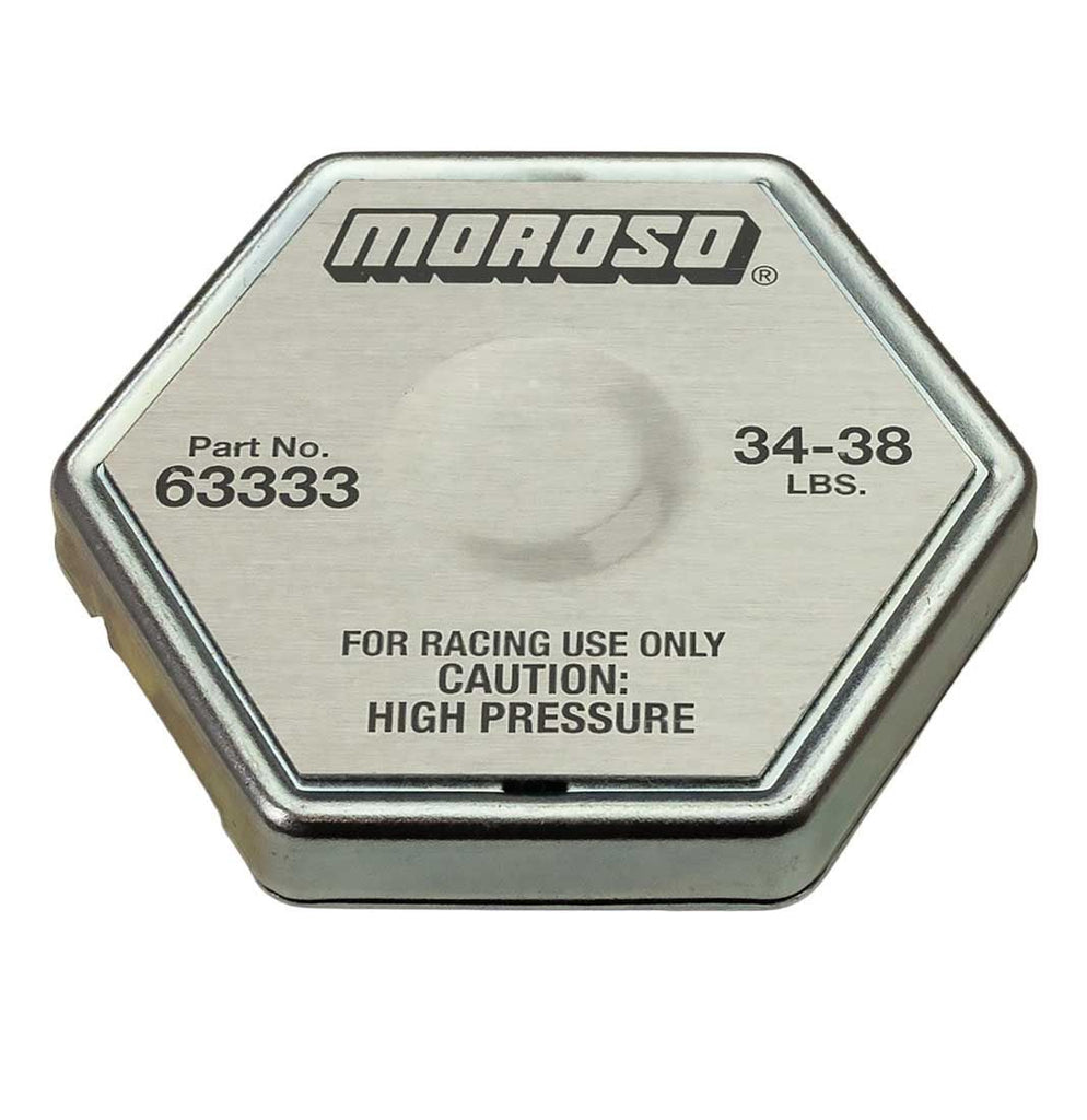 MOROSO 63333 MOROSO Radiator Cap 34-38 PSI with Hexagon Design - Fits Standard Radiator Necks
