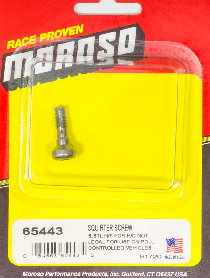 MOROSO 65443 Squirter Screw-High Flow Alcohol