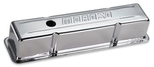 Load image into Gallery viewer, MOROSO 68103 Chrome B/E Valve Covers SBC Tall w/Baffle