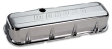 Load image into Gallery viewer, MOROSO 68113 Chrome B/E Valve Covers BBC Tall w/Baffle