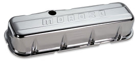 MOROSO 68113 Chrome B/E Valve Covers BBC Tall w/Baffle