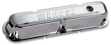 Load image into Gallery viewer, MOROSO 68161 Chrome B/E Valve Covers SBM Tall w/Baffle