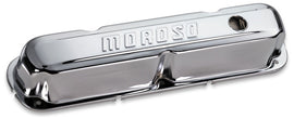 MOROSO 68161 Chrome B/E Valve Covers SBM Tall w/Baffle